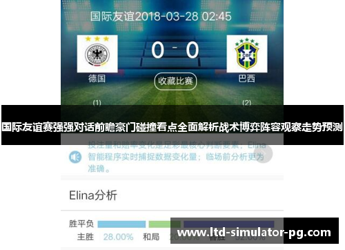 国际友谊赛强强对话前瞻豪门碰撞看点全面解析战术博弈阵容观察走势预测